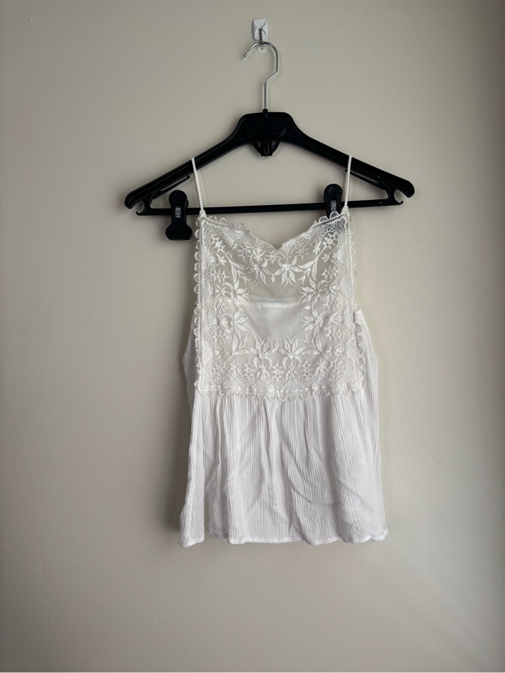 Kimchi Blue Lace & Gauze Cami Top - White (XS)